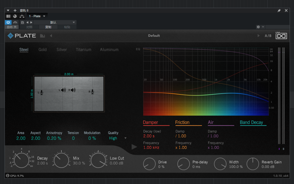 图片[1]-一键安装插件——UVI plate 板式混响-艾瑞乐精品音频资源网